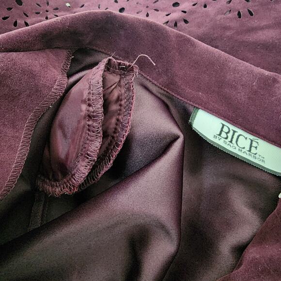 Sag Harbor Bice Shacket Shirt Jacket Sz 10 Faux Suede Collared Button Vtg Eyelet - Picture 8 of 11